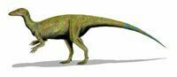 An artists reconstruction of Thescelosaurus.  By Nobu Tamura
